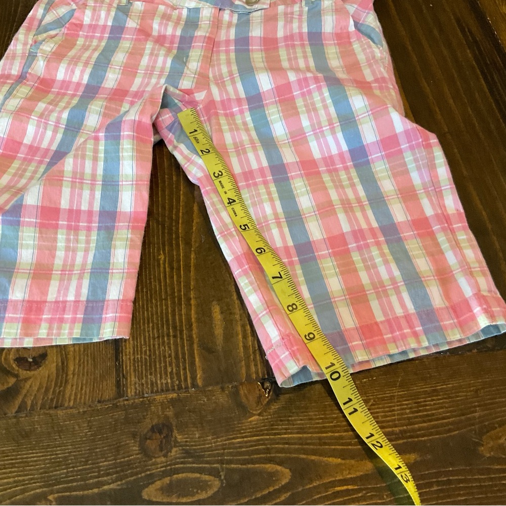 DNA Couture Pink and Blue Plaid Shorts - Picture 5 of 8